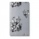 Dutch floral wallpaper, size 10 m x 0.53 m, gray color, model 17806  