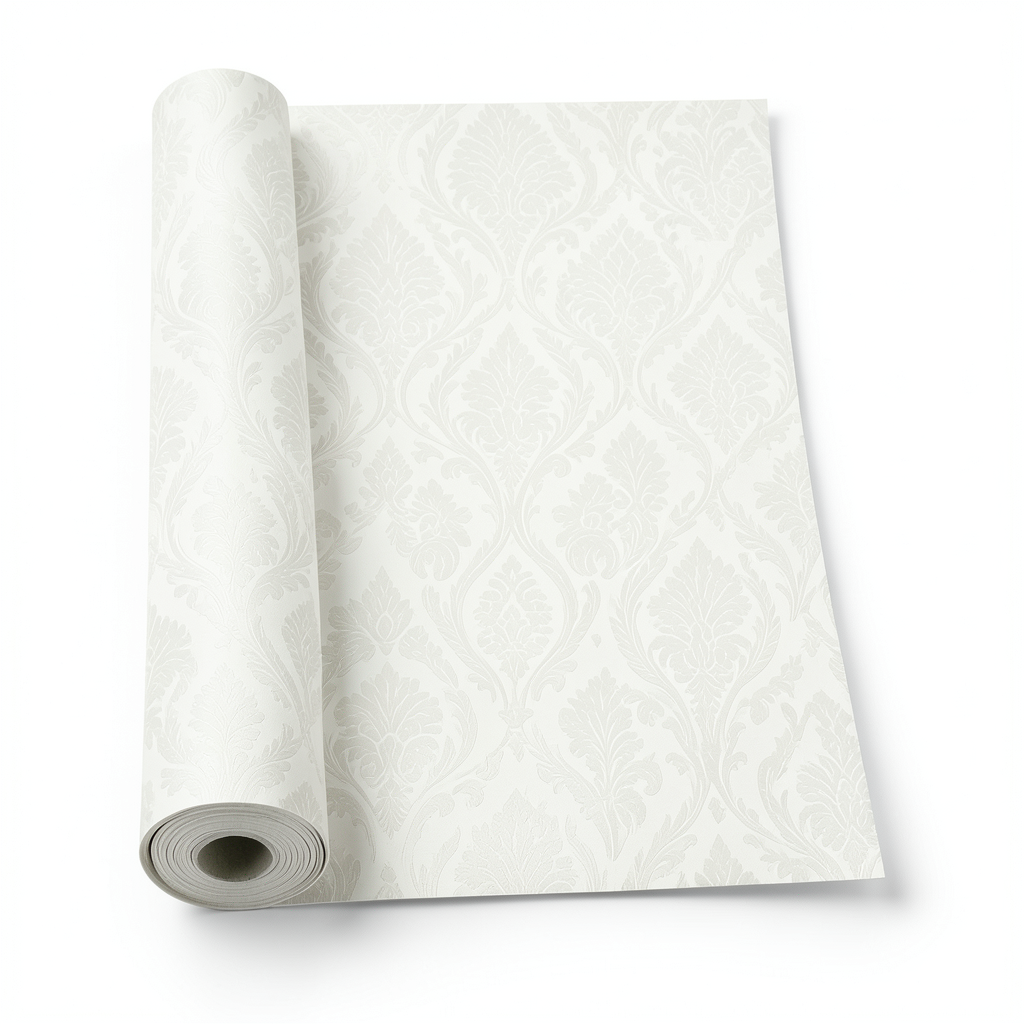 Italian Wallpaper Patterned Design 10m x 0.70m Off White