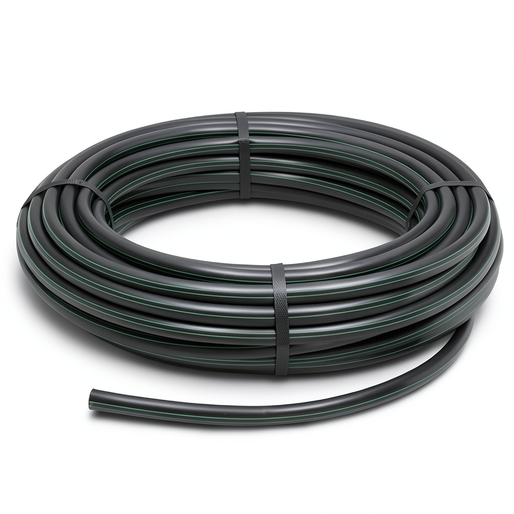 HDPE Polyethylene Coil Pipe Nominal Pressure 15.7 Bar PE 63 OD 50 mm SDR 6 Black