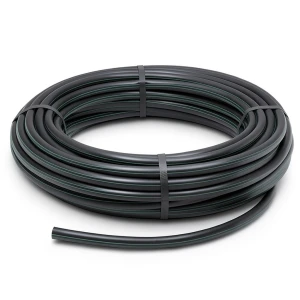 لفة أنابيب بلاستيك HDPE ضغط 15.7 بار PE 63، قطر خارجي 63 مم SDR 6، لون أسود
