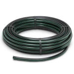 HDPE Plastic Coil Pipe Nominal Pressure 9.8 Bar PE63 OD 90 mm SDR 9 Black with Green Stripes