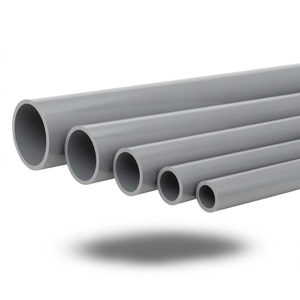 UPVC Pipes Nominal Pressure 6 Bar Outside Diameter 355 mm Thickness 10.4 mm Gray