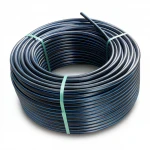 لفة أنابيب HDPE ضغط  4 بار [PE 100] قطر خارجي 63 مم  SDR 33  لون اسود مع خط ازرق | مصنع المنى