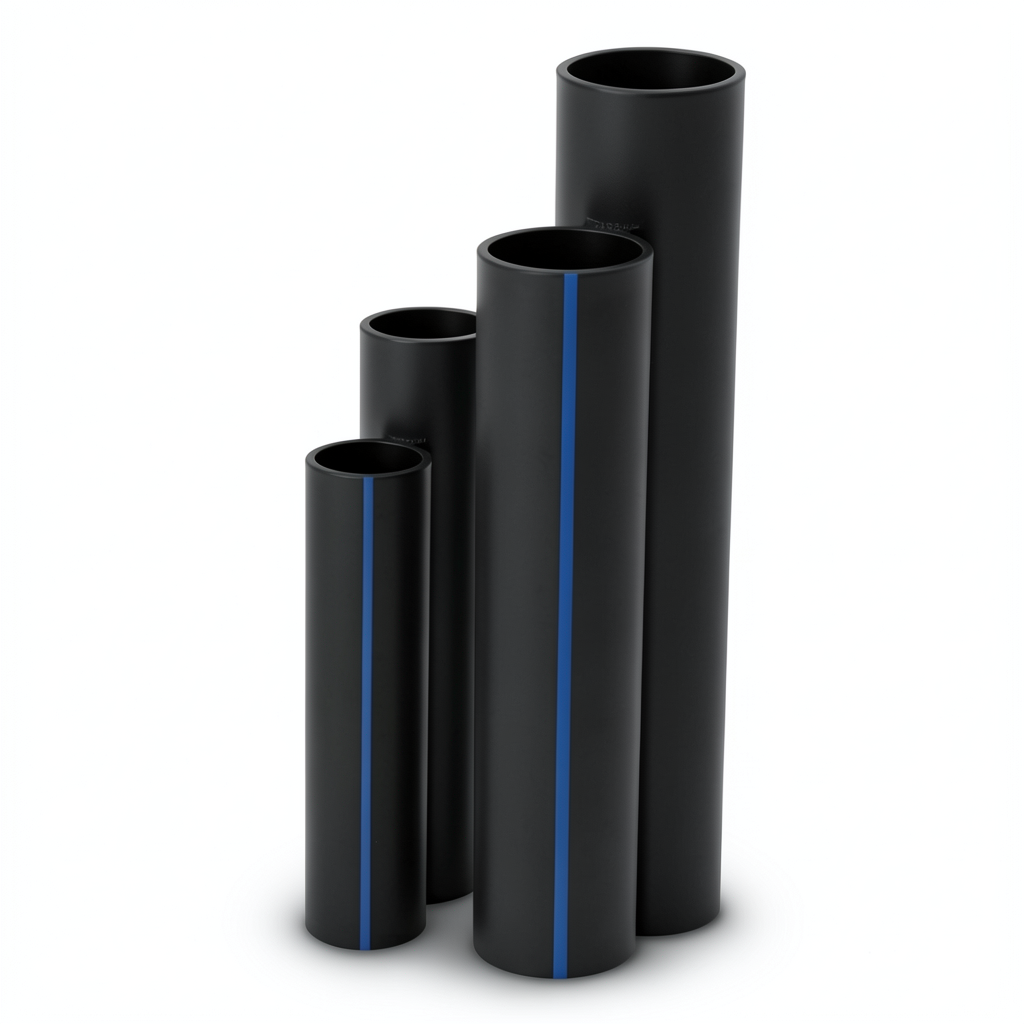 مواسير HDPE SDR 13.6 قطر خارجي 140 مم سمك 10.3 مم لون أسود