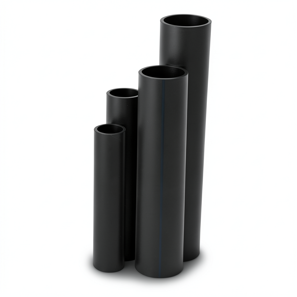 مواسير HDPE SDR 13.6 قطر خارجي 160 مم سمك 11.8 مم لون أسود