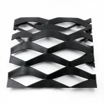 Hot Rolled (Black) Steel Expanded Metal Mesh  [Mazyoon] Thickness 2.7 mm Width 2.44  meter Length 2 meter | Bait Al Tatawor Company