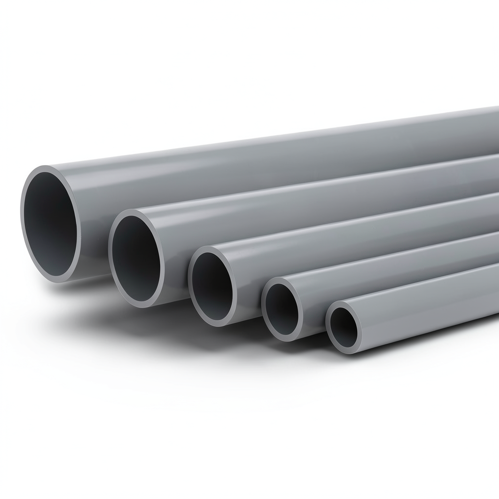UPVC Pipes Nominal Pressure 10 Bar Outside Diameter 140 mm Thickness 6.7 mm Gray