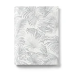 Italian Wallpaper Leaf-Patterned Design Pale Gray, Size 10mx0.70m, Model rc16095