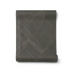 Italian Wallpaper Dark Beige Color Modern Design, Size 10mx1.06m, Model 81708