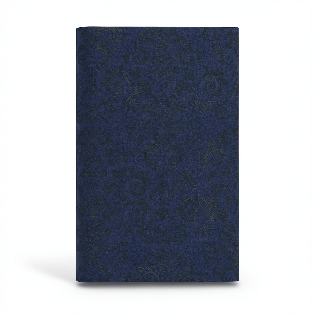 Italian Wallpaper Classic Design 10 m x 1.06 m Navy Blue, Model 81848
