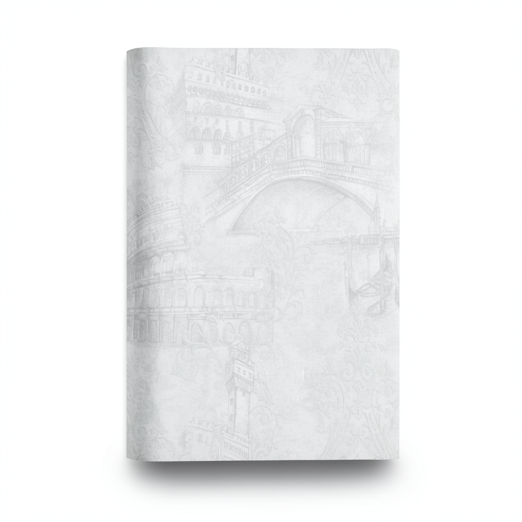 Italian Wallpaper Light Gray Color Modern Design, Size 10mx1.06m, Model 81709