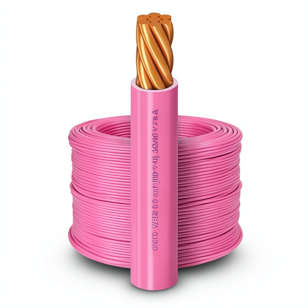 500 sq mm Stranded Copper Wire Heat Resistant PVC Insulated 450/750V 100 yards Coil Pink | Al Fanar