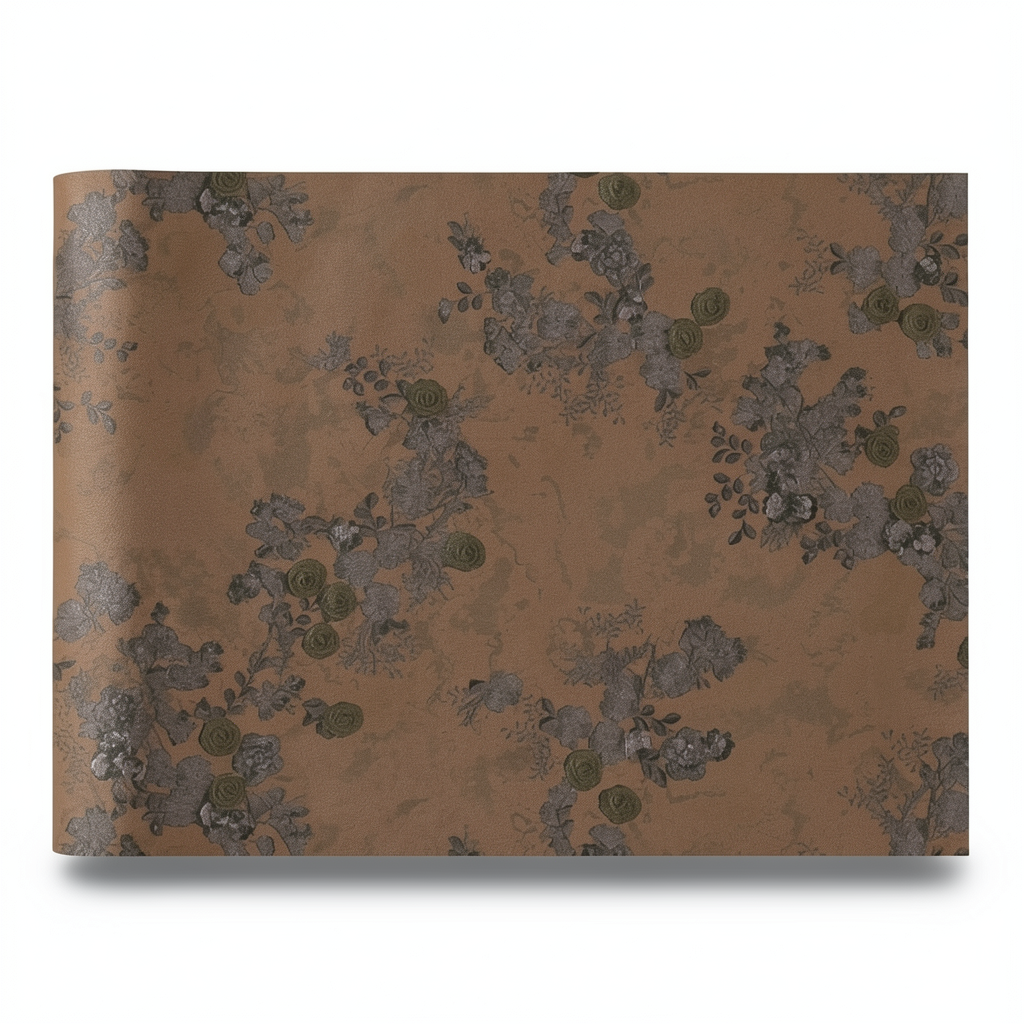 Italian Wallpaper 10m x 1.06m Brown Color, Model 81535