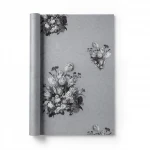 Dutch floral wallpaper, size 10 m x 0.53 m, gray color, model 17806  