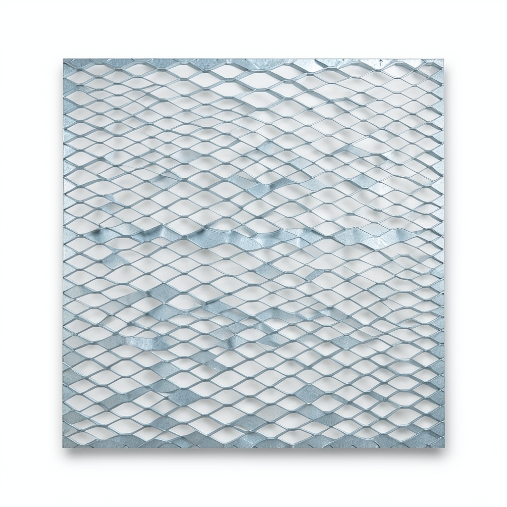 Galvanized Steel Expanded Metal Mesh Thickness 2.7 mm Width 1.22 M Length 1 M