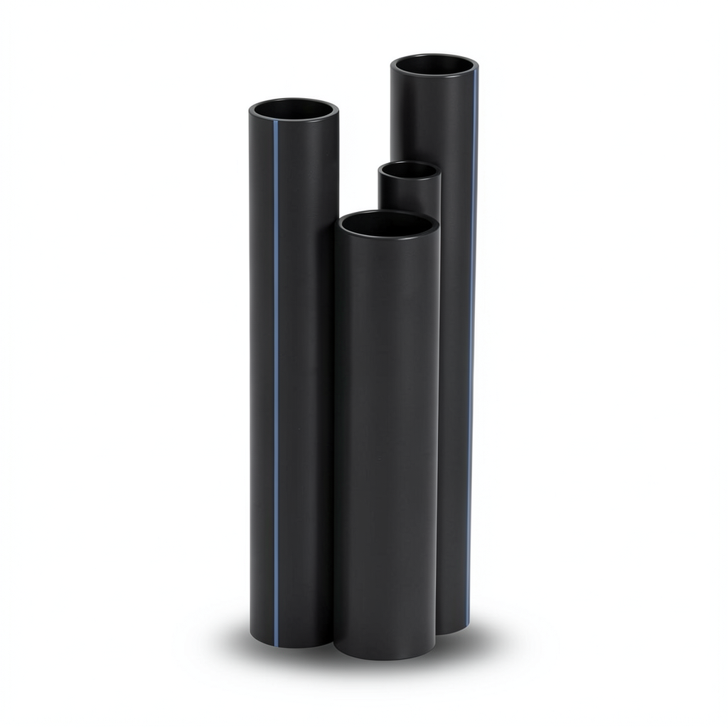 أنابيب HDPE SDR 17.6 قطر خارجي 160 مم سمك 9.1 مم لون أسود