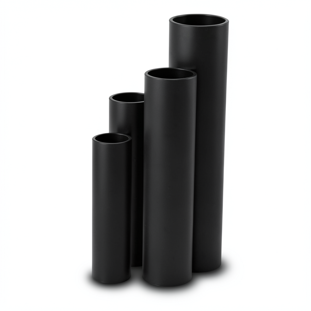 مواسير HDPE SDR 13.6 قطر خارجي 400 مم سمك 29.4 مم أسود