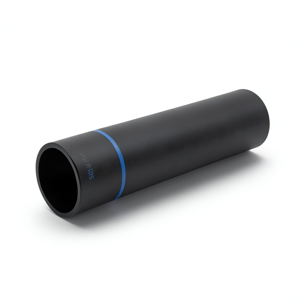 أنابيب HDPE SDR 17.6 قطر خارجي 225 مم سمك 12.8 مم لون أسود