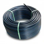 لفة أنابيب HDPE ضغط  9.9 بار [PE 100] قطر خارجي 32 مم  SDR 13.6  لون اسود مع خط ازرق | مصنع المنى