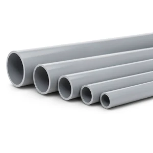 UPVC Pipes Nominal Pressure 10 Bar Outside Diameter 200 mm Thickness 9.6 mm Gray