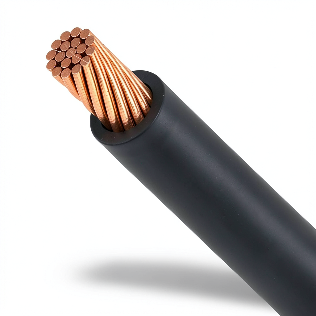 25mm Copper Stranded Electric Wire 450/750 volts, PVC Insulation, Black Color