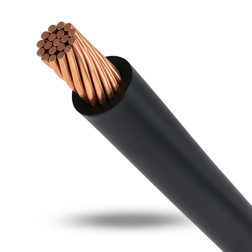 سلك نحاس مجدول 70 مم2 450/750 فولت عزل PVC لون اسود