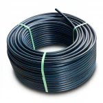 HDPE Plastic Coil Pipe  Nominal Pressure 9.9 Bar [PE 100] OD 160 mm  SDR 13.6  Color Black with Blue Stripes | Almona Factory
