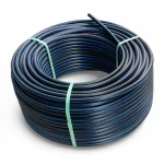 لفة أنابيب HDPE ضغط  12.5 بار [PE 100] قطر خارجي 25 مم  SDR 11  لون اسود مع خط ازرق | مصنع المنى