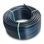 لفة أنابيب HDPE ضغط  12.5 بار [PE 100] قطر خارجي 63 مم  SDR 11  لون اسود مع خط ازرق | مصنع المنى