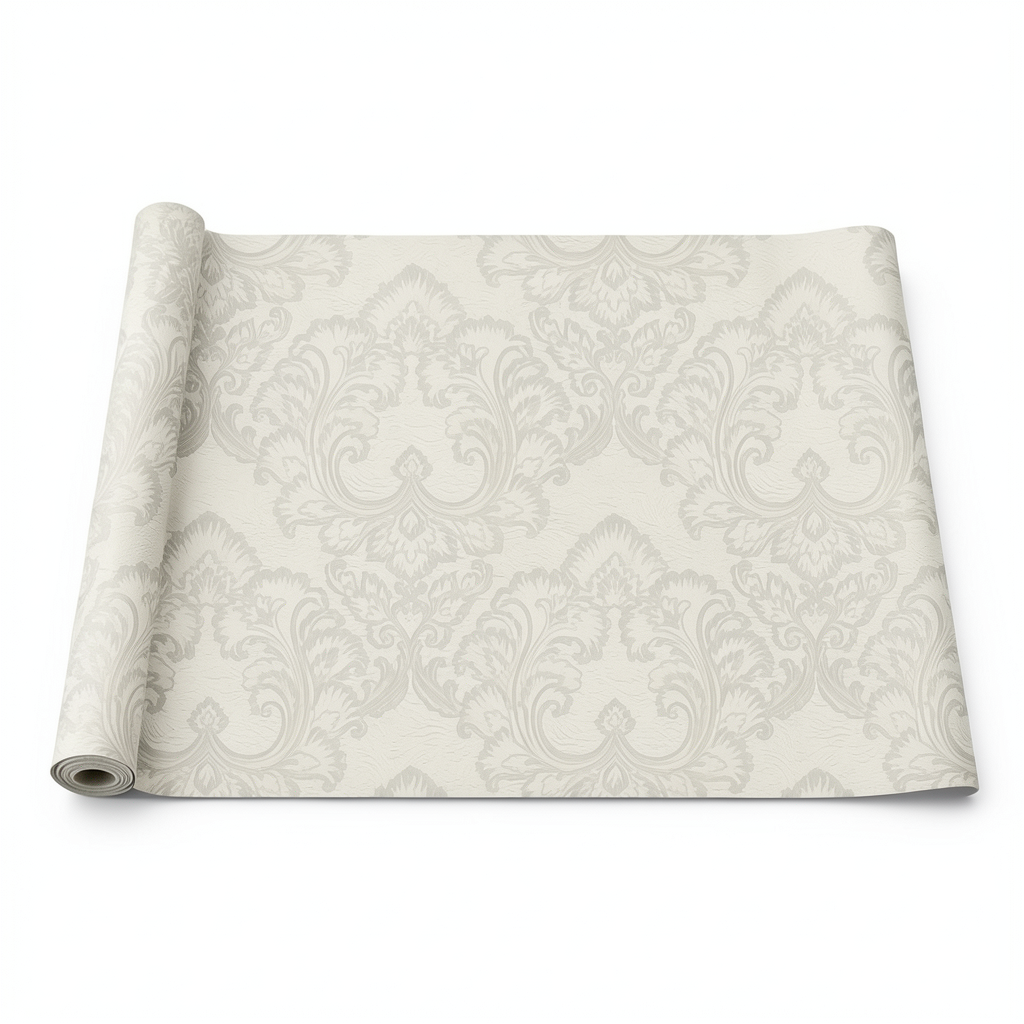 Italian Wallpaper Classic Design 10m x 1.06m Pale Beige, Model 81928
