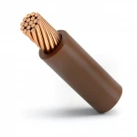 95mm2 Stranded Electric Wire, Copper Conductor 450/750 Rated Voltage, PVC Insulation, Brown Color | Nohascom Factory