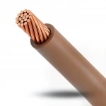 لفة سلك مجدول مفرد 95 مم2 موصل نحاس 450/750 فولت، عزل PVC لون بني | نحاسكم العالمية