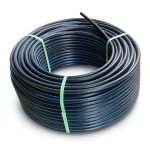 لفة أنابيب بلاستيك HDPE ضغط  4 بار [PE 100] قطر خارجي 90 مم  SDR 33  لون اسود مع خط ازرق | مصنع المنى