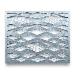 Galvanized Steel Expanded Metal Mesh Thickness 2.7 mm Width 1.22 M Length 5 M