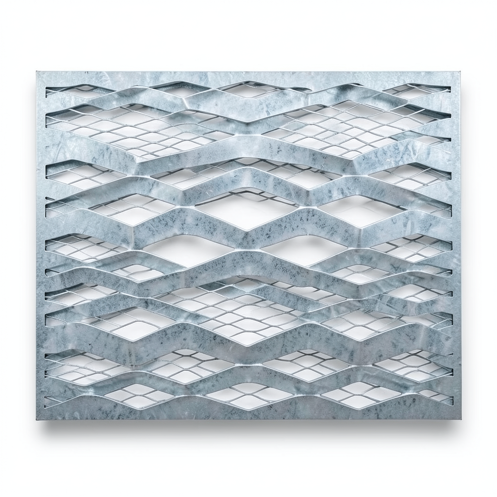 Galvanized Steel Expanded Metal Mesh Thickness 2.7 mm Width 1.22 M Length 5 M