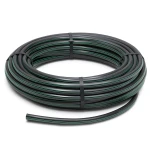 HDPE Plastic Coil Pipe PN 9.8 Bar PE 63 OD 110 mm SDR 9 Black with Green Stripes