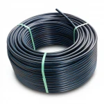 لفة أنابيب HDPE ضغط  4 بار [PE 100] قطر خارجي 140 مم  SDR 33  لون اسود مع خط ازرق | مصنع المنى