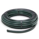 HDPE Plastic Coil Pipe Nominal Pressure 15.7 Bar PE 63, 16 mm SDR 6 Black with Green Stripes