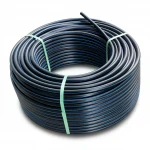 لفة أنابيب HDPE ضغط  9.9 بار [PE 100] قطر خارجي 90 مم  SDR 13.6  لون اسود مع خط ازرق | مصنع المنى