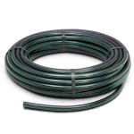 HDPE Plastic Coil Pipe PN 15.7 Bar PE 63 OD 32 mm SDR 6 Black with Green Stripes