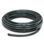 HDPE Plastic Coil Pipe Nominal Pressure 15.7 Bar PE 63, 16 mm SDR 6 Black with Green Stripes