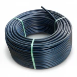 لفة أنابيب بلاستيك HDPE ضغط  12.5 بار [PE 100] قطر خارجي 20 مم  SDR 11  لون اسود مع خط ازرق | مصنع المنى