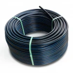 لفة أنابيب بلاستيك HDPE ضغط  12.5 بار [PE 100] قطر خارجي 40 مم  SDR 11  لون اسود مع خط ازرق | مصنع المنى