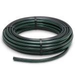 HDPE Plastic Coil Pipe PN 15.7 Bar PE 63 OD 32 mm SDR 6 Black with Green Stripes