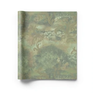 Italian Wall Decoration 10m x 1.06m Green, Model 81571