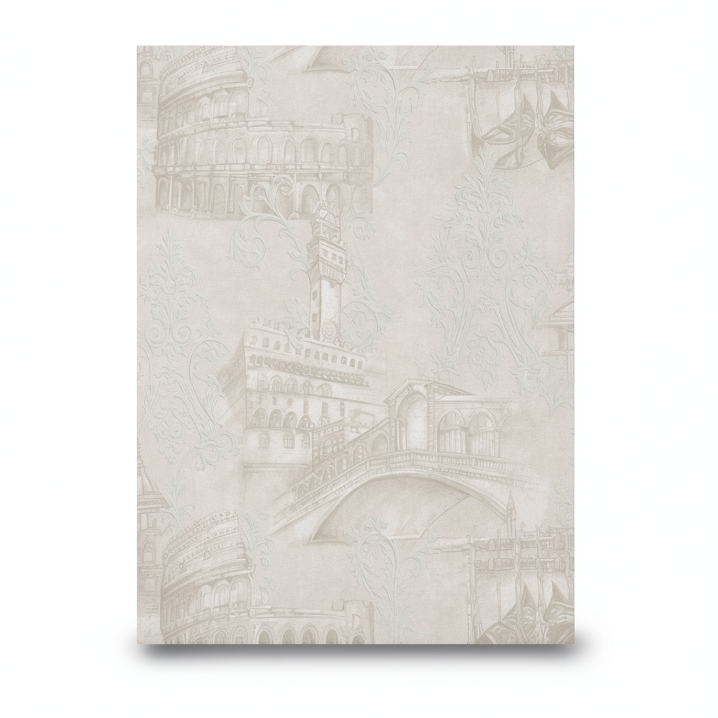 Italian Wallpaper Modern Design Beige Color, Size 10mx1.06m, Model 81705