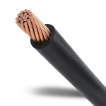 لفة سلك مجدول نحاس 6 مم 450/750 فولت عزل PVC لون اسود