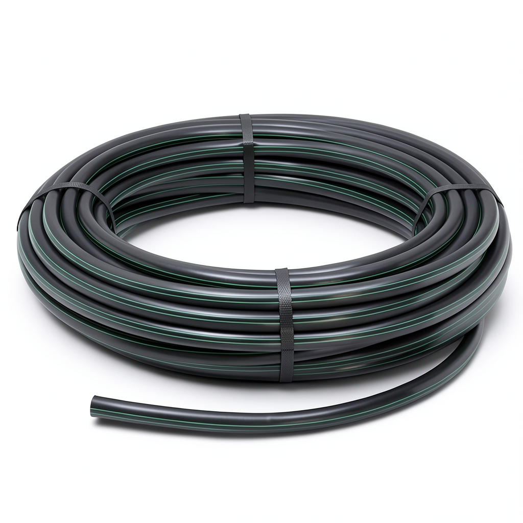 لفة أنابيب HDPE ضغط 15.7 بار PE 63 قطر خارجي 75 مم SDR 6 لون أسود