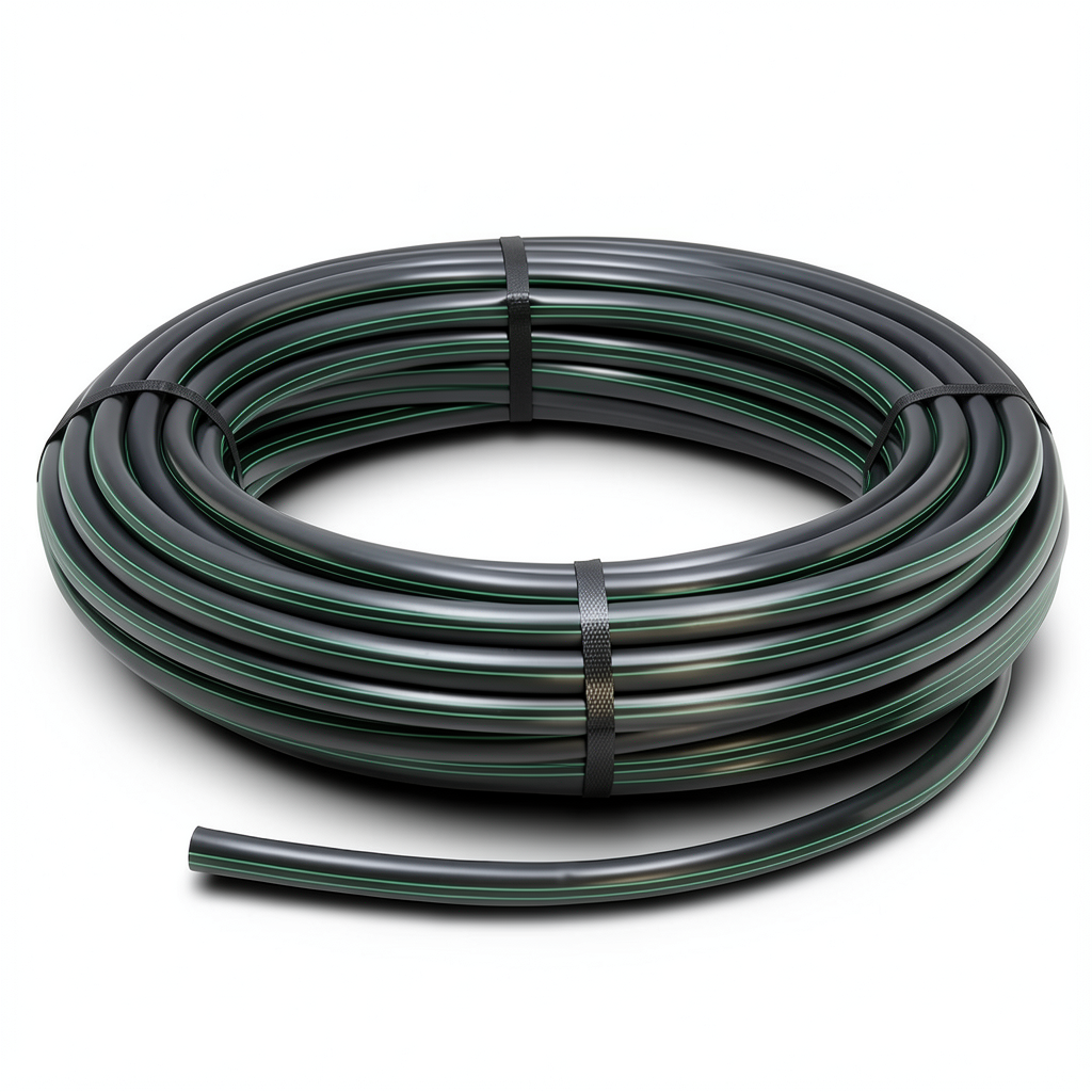 HDPE Polyethylene Plastic Coil Pipe 15.7 Bar Pressure, Outer Diameter 125 mm SDR 6 Black