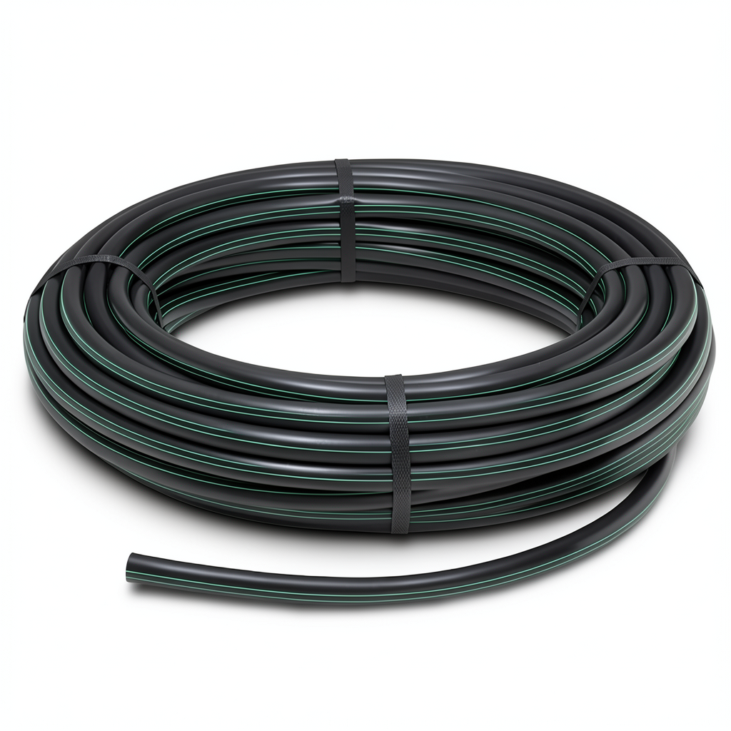 لفة أنابيب HDPE ضغط 15.7 بار PE 63 قطر خارجي 140 مم SDR 6 لون أسود